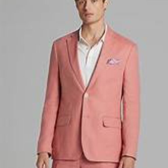 Tommy Hilfiger Mens Modern-Fit Linen Sport Coat Red NWT - Picture 2 of 2